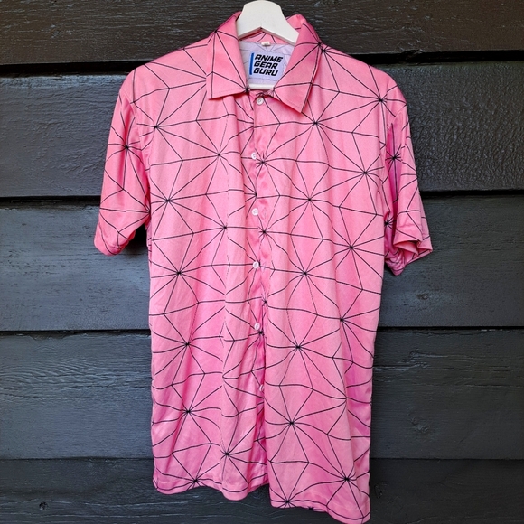 Demon Slayer Nezuko button up shirt size L - Picture 1 of 5